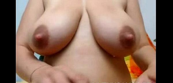  Natural lactating pair with great pink nips on this Milf (new)